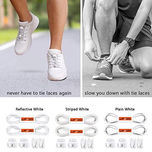 Image of UpUGo Elastic Shoe Laces, No Tie Shoe Laces Tieless for Kids, Adults, Elderly, One Size Fit All