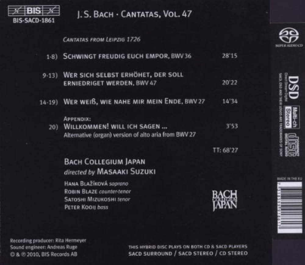 Masaaki Suzuki, J.S. Bach, Johann Sebastian Bach, Masaaki