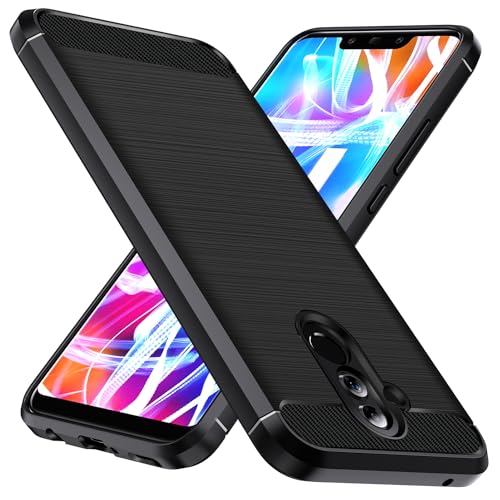 ivoler Funda para Huawei Mate 20 Lite, [Protección Militar] Carcasa Protectora Antigolpes, Fina Suave TPU Silicona Caso Delgada Anti-Choques Antihuellas Bumper Case, Negro