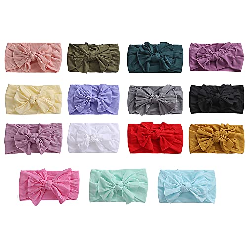 15 Pack Variety Baby Girl Nylon Accessories Headbands Hair Head Bows for Toddler Newborn & Infant Girls…