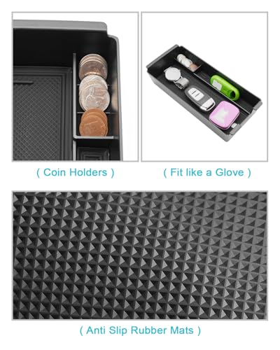 Image of CDEFG Center Console Organizer for 2026 Toyota Prius, for 2025 2026 Toyota Prius (LE /XLE /Nightshade Edition /Limited) / Prius Prime (SE /XSE /XSE Premium) Accessories Middle Console Armrest Storage Box