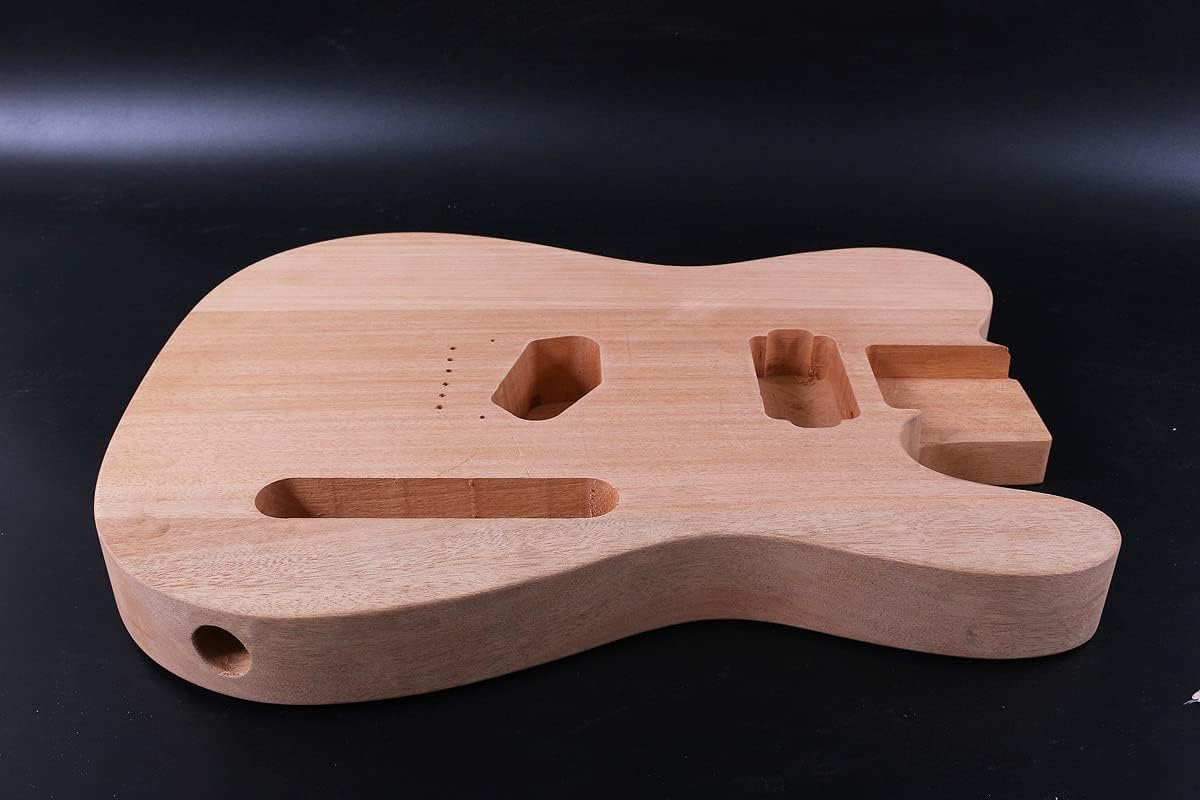 Unfinished guitar body replacement Mahogany wood Bolt on Pocket Hard Tail DIY guitar