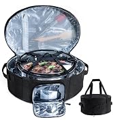 Insulated Slow Cooker Carrying Bag for 6-8 Quart CrockPot and Hamlton Beach Slow Cooker Totes wit...