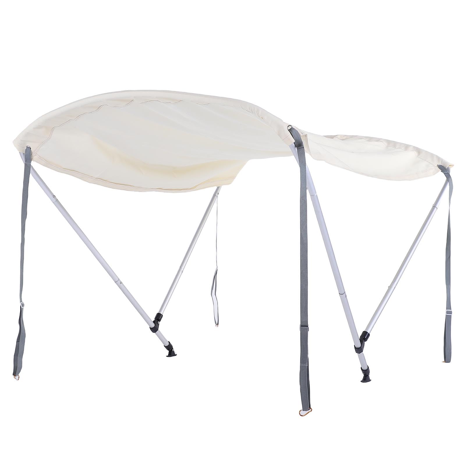Haofy Toldo para Barco Marino con Marco de Aleación de Aluminio, Cubierta de Poliéster 600D, Ajuste Universal para Bote Inflable, Canoa, Kayak, Lancha Rápida