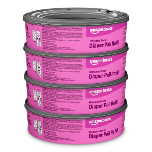 Amazon Brand - Mama Bear Blossoms Scented Diaper Pail Refills for Diaper Genie Pails, Odor Control, 1080 Count (4 Packs of 270 Count), Compatible with Diaper Genie Complete, Elite & Expressions Pails - image 6