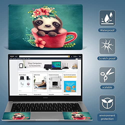 Cute Teacup Bear 12.1 13 13.3 14 15 15.4 15.6 Inches Personalized Laptop Skin Sticker Decal Universal Netbook Skin Sticker Reusable Notebook PC Art Decal Protector Cover by AORTDES