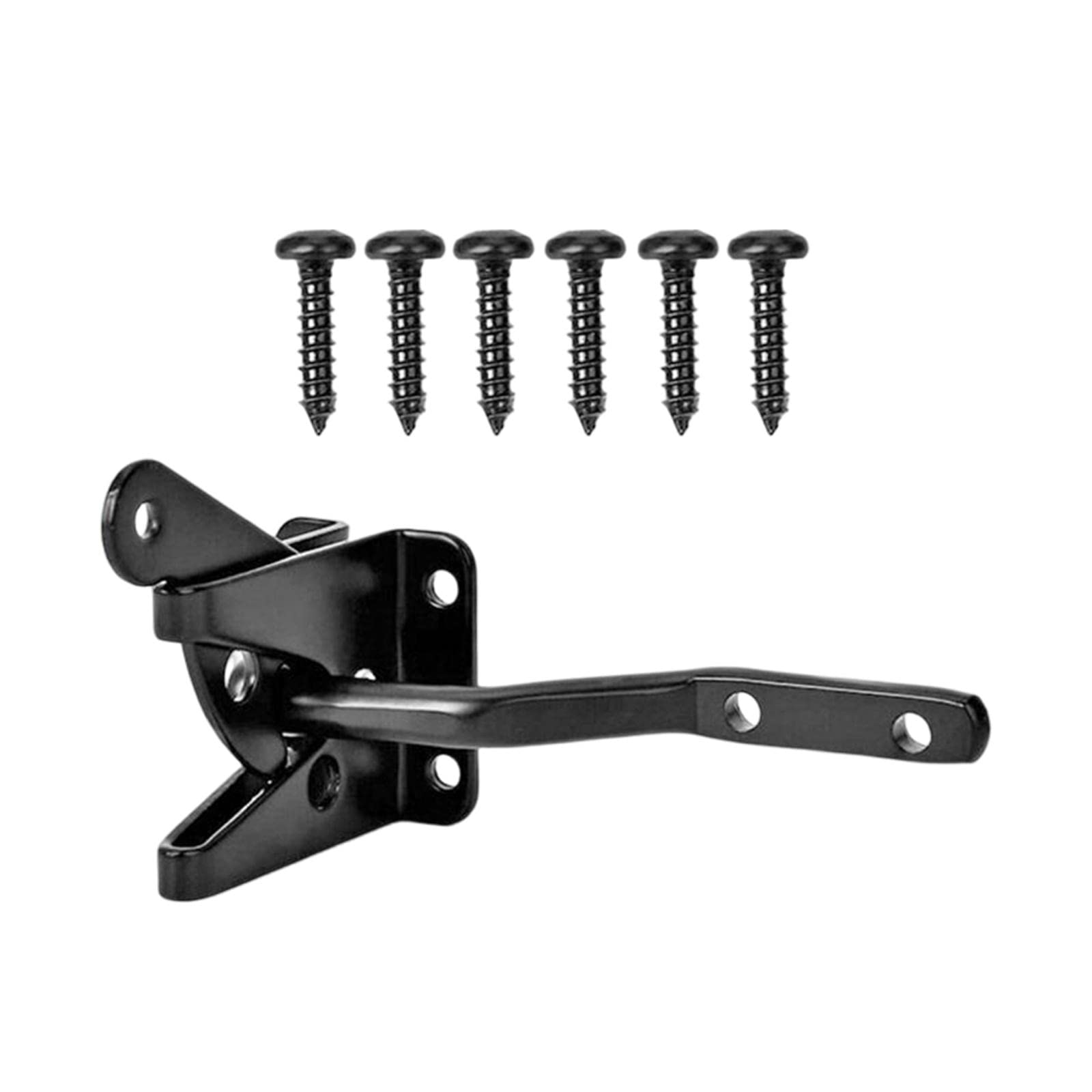 CALANDIS® Heavy Duty Fence Gate Latch Self Locking Hardware for Yard Shed Barn Doors | 1 Fence Lock 6 Screws-image-22