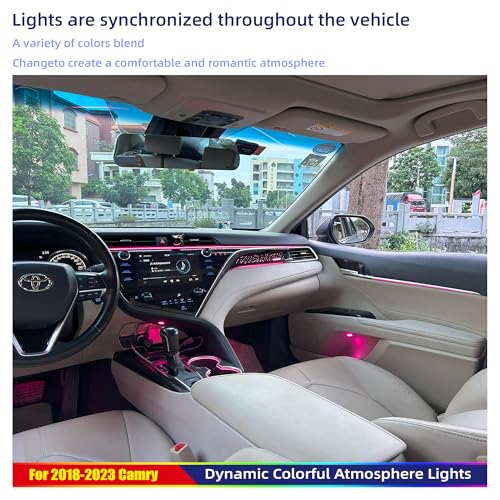 Luces LED ambientales interiores para Toyota Camry 2018-2023 miniatura 5