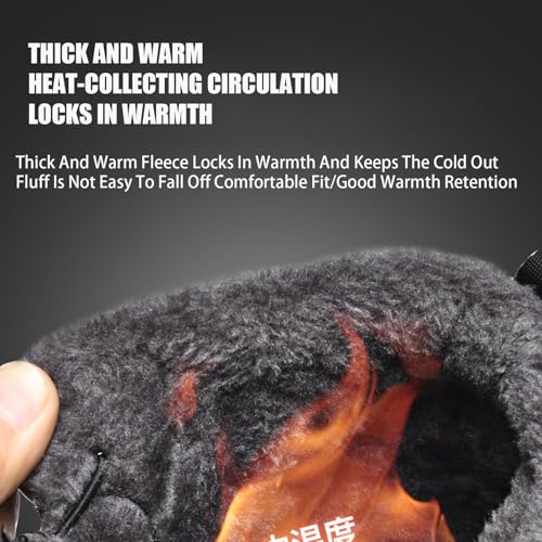 Men's Suede Lace-Up Flat Barefoot Hiking Boots Comfort Warm Fur Lining Non-Slip Slip-On Barefoot Snow Boots for Outdoor Trail Running4