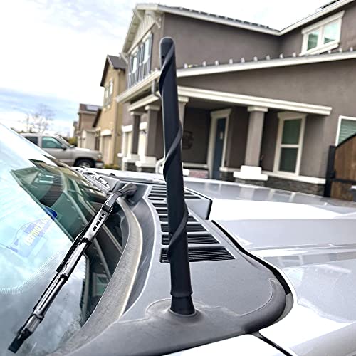 Image of BASIKER Short Antenna Fit for Ford F150 F-150 F250 F350 2009-2024 2025 2026 | Fit for Ford F150 Accessories, Truck Car F250 F350 Antenna Replacement, Enhance Radio AM FM Signal, Offroad Pickup Wash Proof