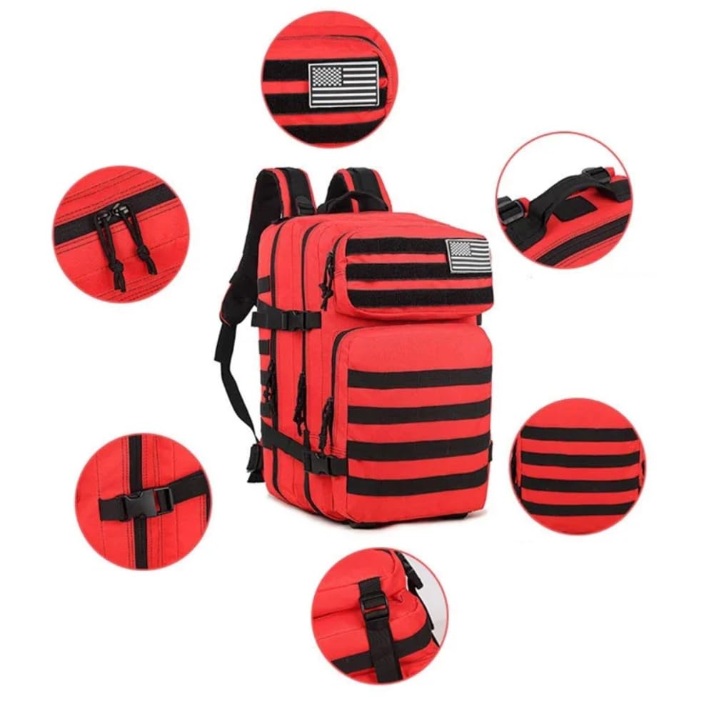 Sac à dos tactique 50 L militaire pour homme et femme Sac à dos pour voyage, camping, randonnée, sac à dos étanche pour sports de plein air