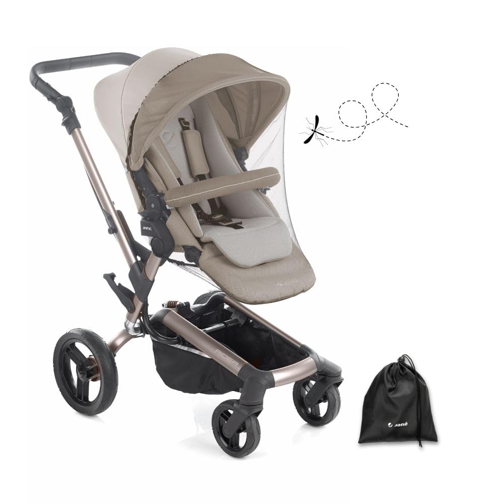 Jané Zanzariera Passeggino Universale, per Navicella, Ovetto e Passeggino, Protezione Insetti, Traspirante, con Borsa