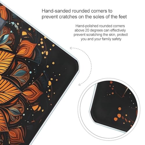 Báscula digital de baño Mandala con pantalla LCD brillante miniatura 4