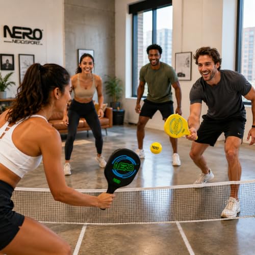 Nero Sport Silent Ninja Pickleball Set for Kids, 2 Foam Paddles and Ball by NERO SPORT - Used condition - Image 8