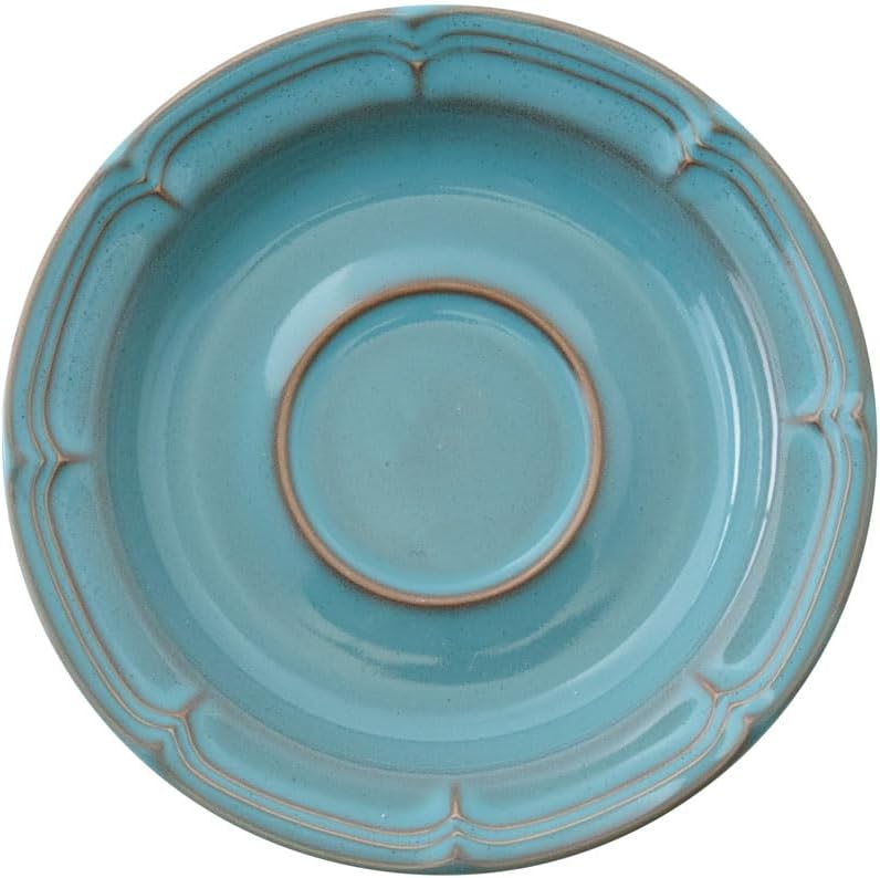 Koyo Pottery 15987055 Raffine Antique Blue All-Purpose Saucer, Dishwasher Safe, Made in Japan