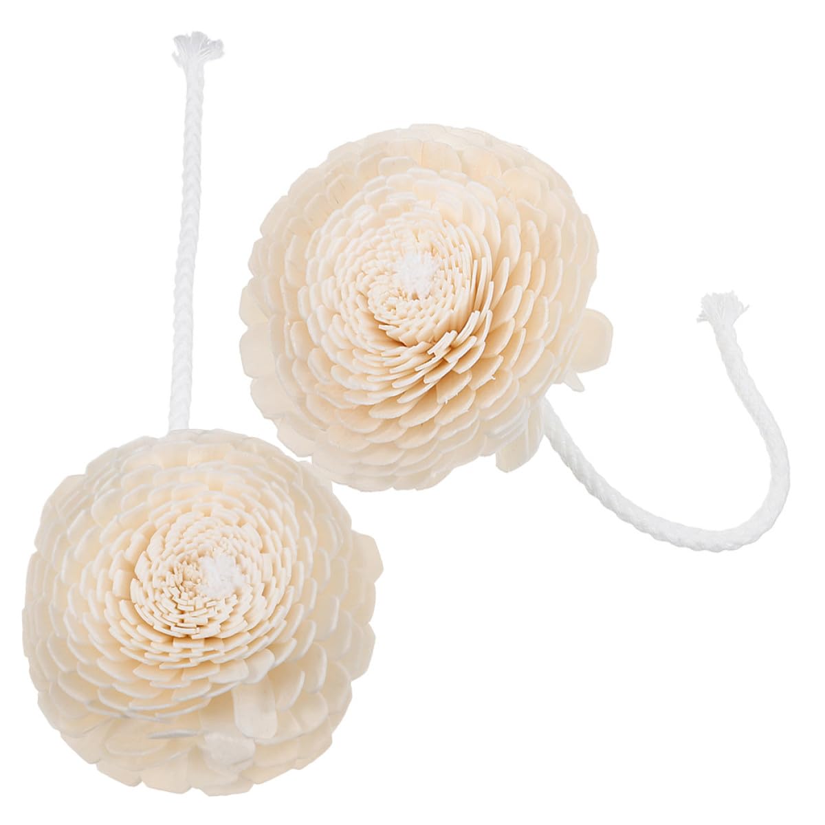 Holibanna Lot de 2 Petits Diffuseurs de Parfum Floral Décoratif en Corde de Coton Flexible Têtes de Fleurs Artificielles Remplaçables, Diffuseurs D'huiles Essentielles pour Maison, Bureau