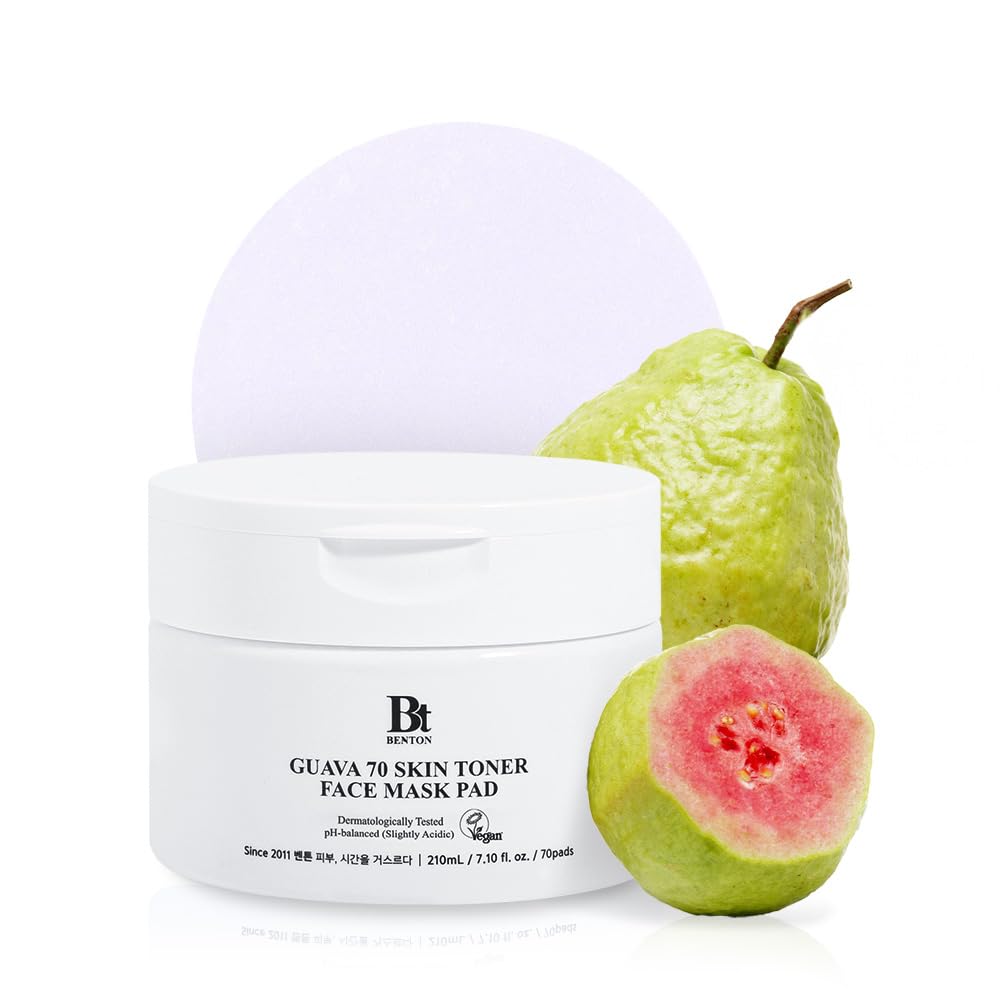 Guava 70 Skin Toner Face Mask Pad 70 Sheets - Skin Soothing and Moisturizing Effect for All Skin Types, Elastic Skin, Pore Care, Korean Skin Care