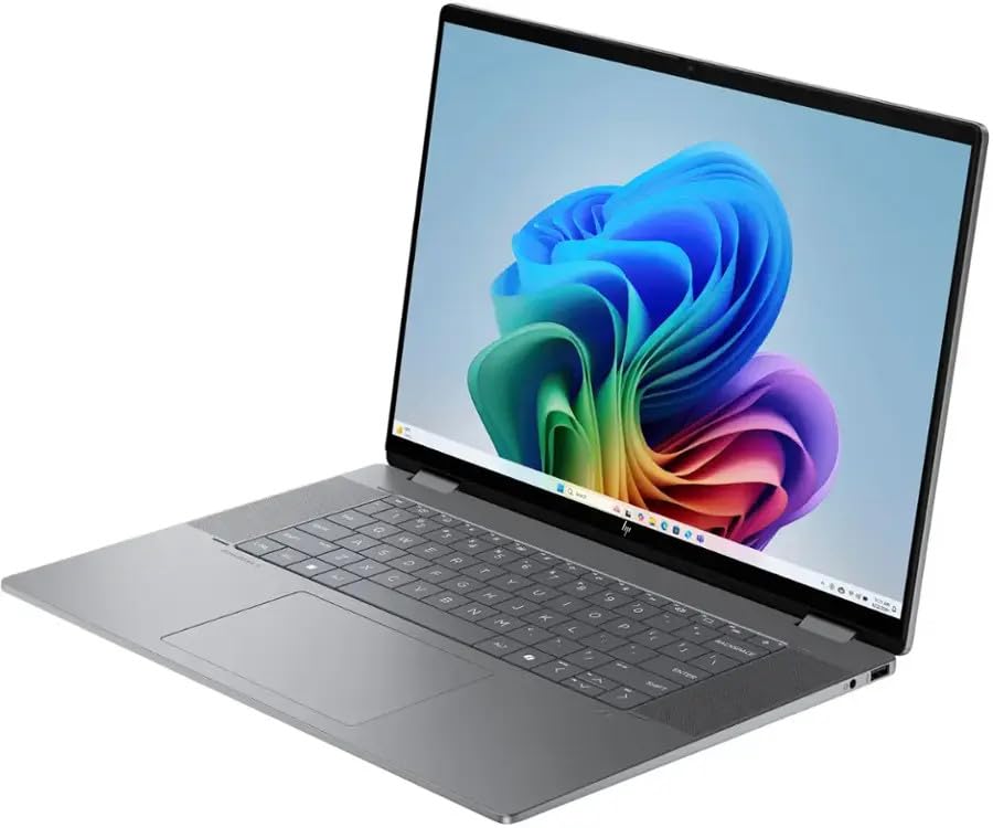 Image of HP OmniBook X Flip 2-in-1 Laptop 16 inch WUXGA IPS Touchscreen AMD Ryzen AI 5 340 16GB LPDDR5 1TB SSD AMD Radeon 840M Graphics Wi-Fi 6E Backlit Keyboard 5MP + IR Camera Win11 Home w /ONT 32GB USB