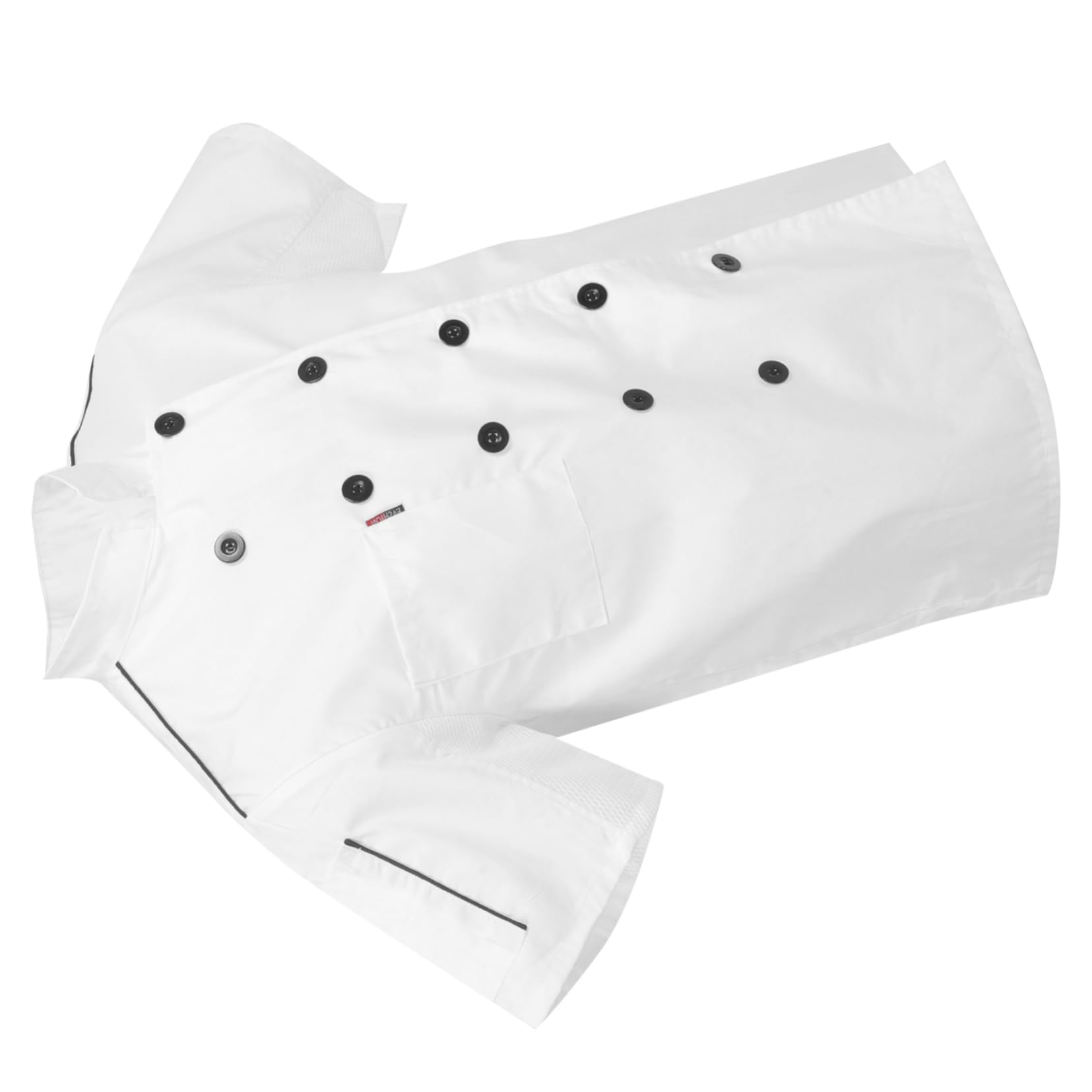 Didiseaon Chef Work Clothes Short Sleeved Chef Coats for Kitchen Restaurant in Black