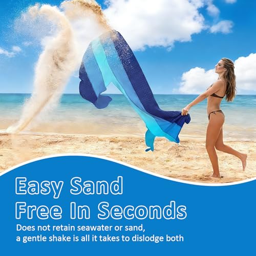 Beach Blanket - Extra Large Beach Mat Sandproof & Waterproof Sand Free Mat, Lightweight Durable Camping Blanket for Outdoor Picnic, Travel, Camping, Hiking - Image 4