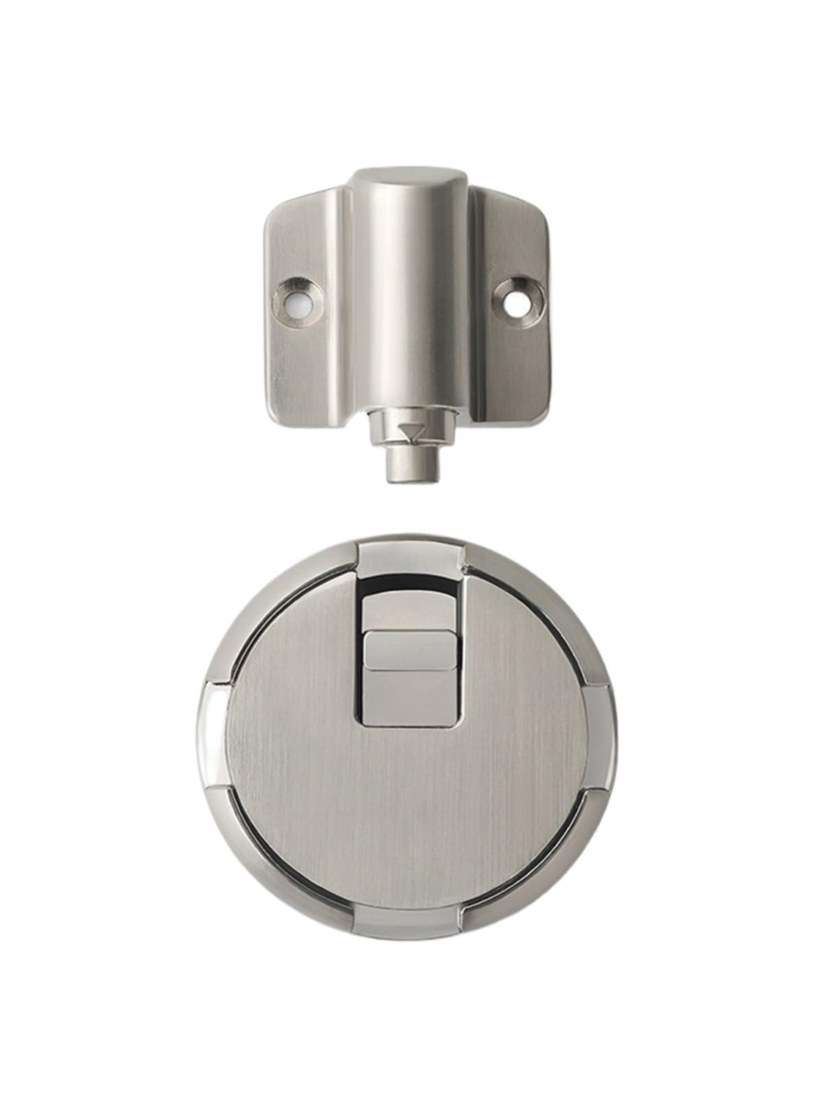 Kiddibubzi Silver Zinc Alloy Mechanical Door Stop Door Stopper Door Holders Catch Floor Stop Doorstop Furniture Door Hardware(Silver)