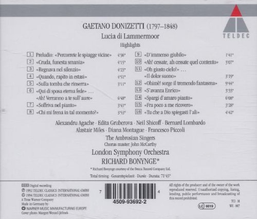 Vista 2 de Donizetti Lucia di Lammermoor Gruberova Shicoff Bonynge Highlights