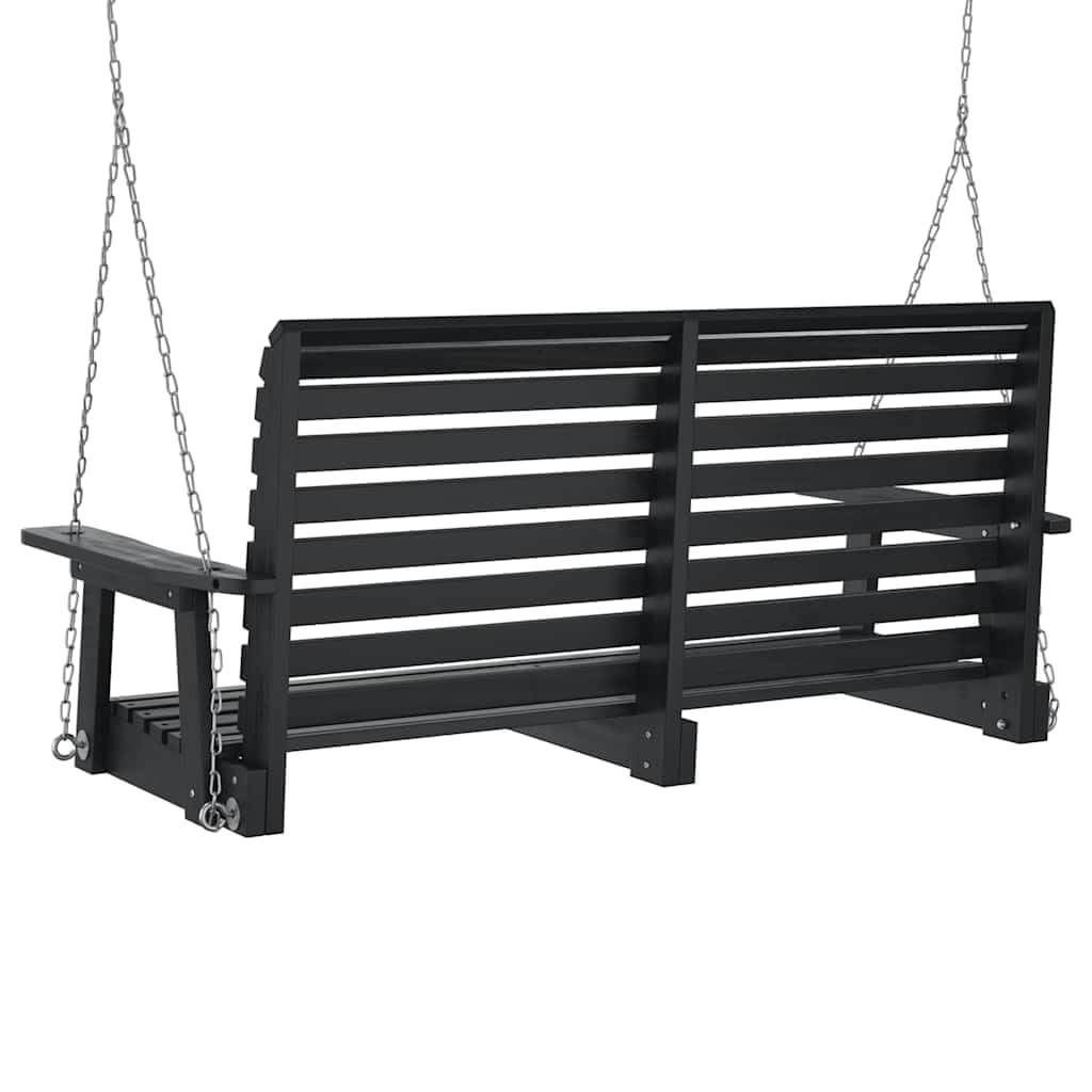vidaXL Banco Columpio jardín con Cadenas de Metal Madera Abeto marrón, Banco Columpio, Banco Colgante de jardín, Banco de Columpio al Aire Libre
