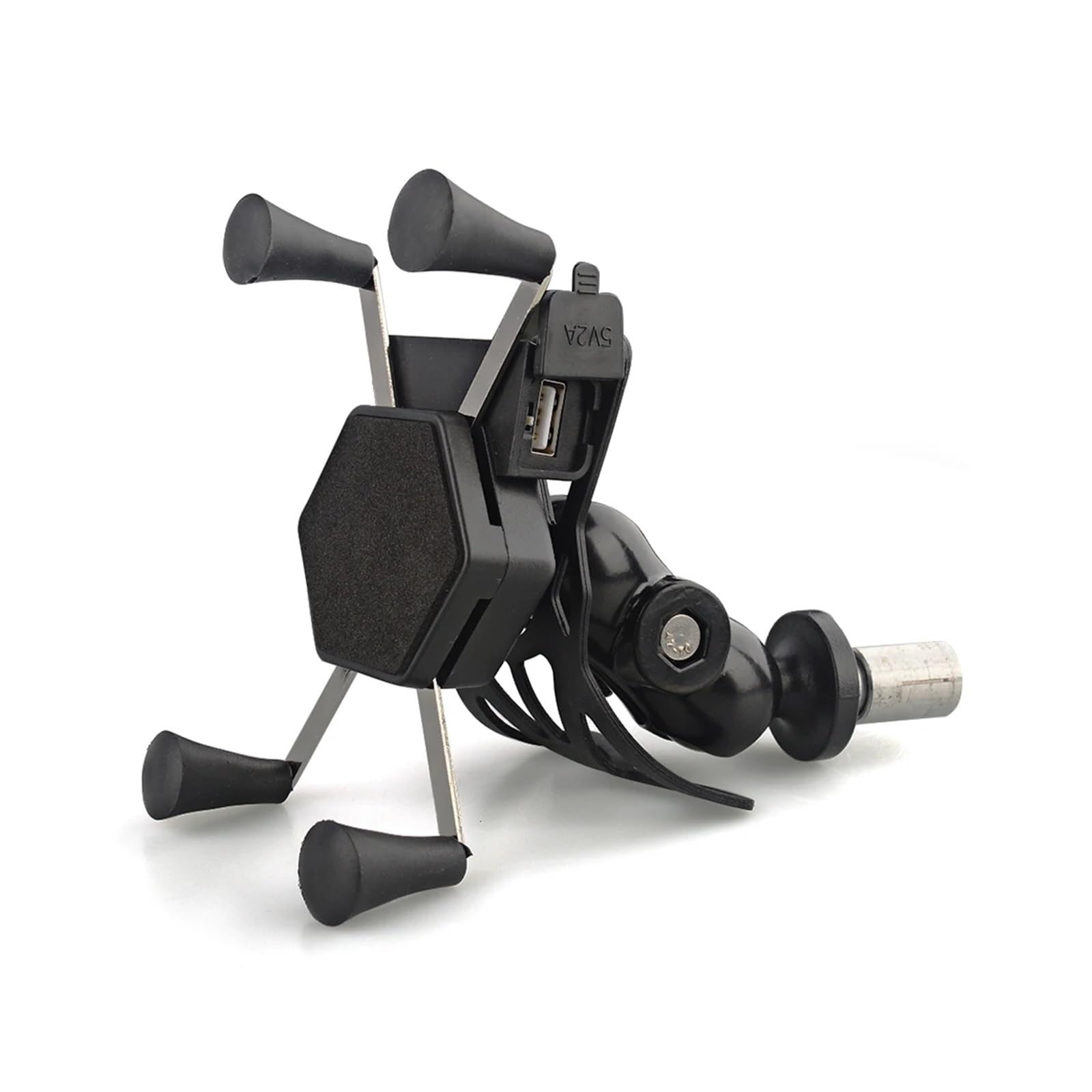 Uchwyt ramy nawigacyjnej uchwyt na telefon widelec wspornik do montażu na trzpieniu motocyklowym nawigacji GPS ładowarka USB do YZF-R1 YZFR1M/S do YZF-R6 YZF-R6S 2002 2018 (z ładowarką USB)