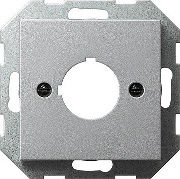 GIRA 027226 Płytka z pierścieniem wspornikowym do obudowy urządzeń sterujących i sygnalizacyjnych ø 22,5 mm System 55 Aluminium Kolor