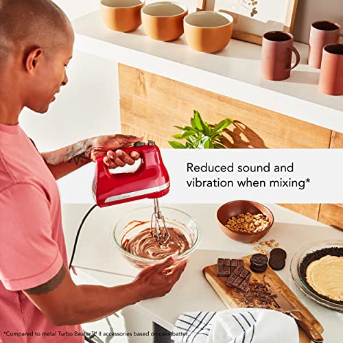 KitchenAid 6 Speed Hand Mixer with Flex Edge Beaters KHM6118, Empire