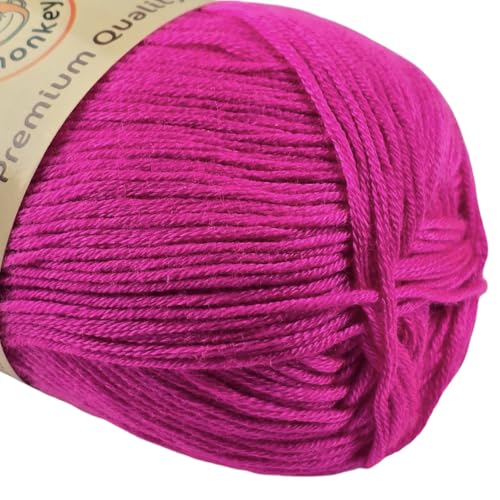 Image of 10-Pack of Yonkey Monkey 500 Grams Yarn - 70% Rayon derived from Bamboo, 30% Cotton - Light Rose 9021
