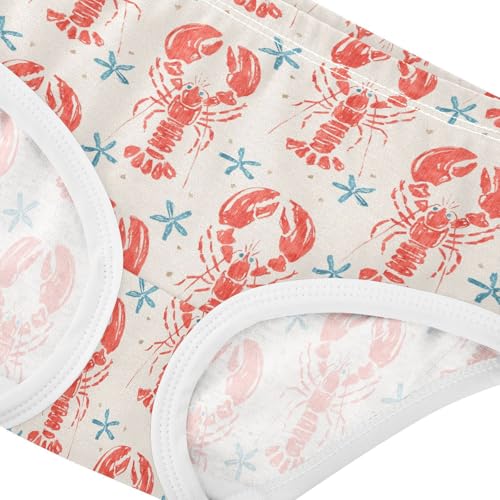 Little Girl Underwear Toddler Panties Kids Undies Lobsters Stars Soft Cotton Briefs 2T-8Y4