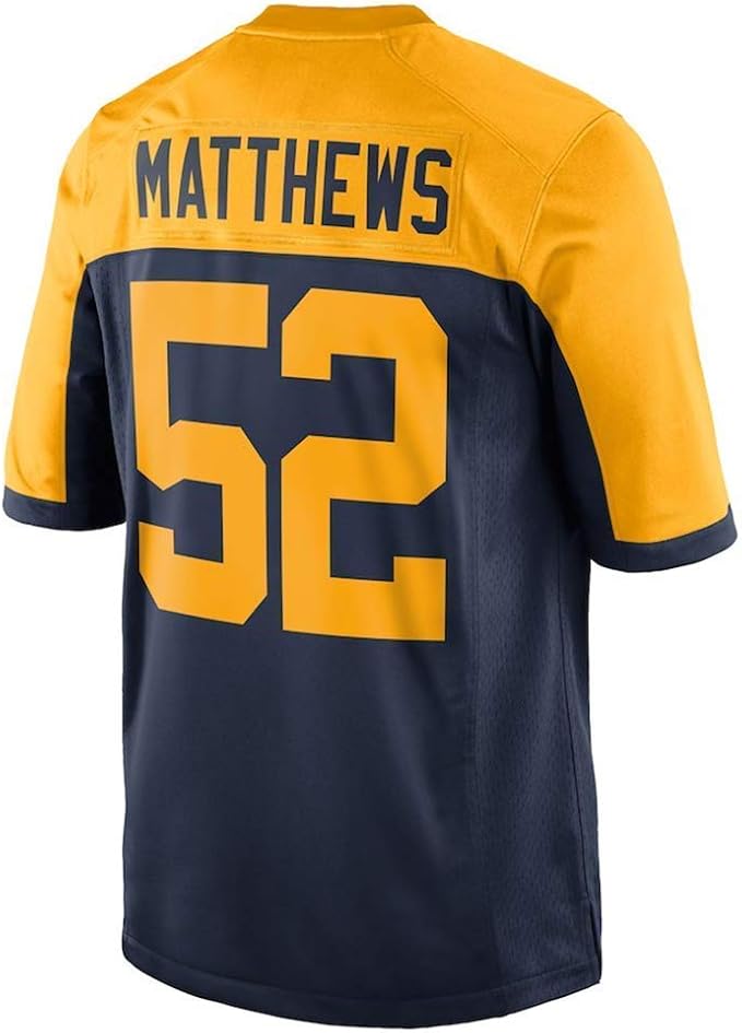 FamilySportswear Hombre/Mujer/Youth Clay_Matthews_52_Navy_Game_Jersey