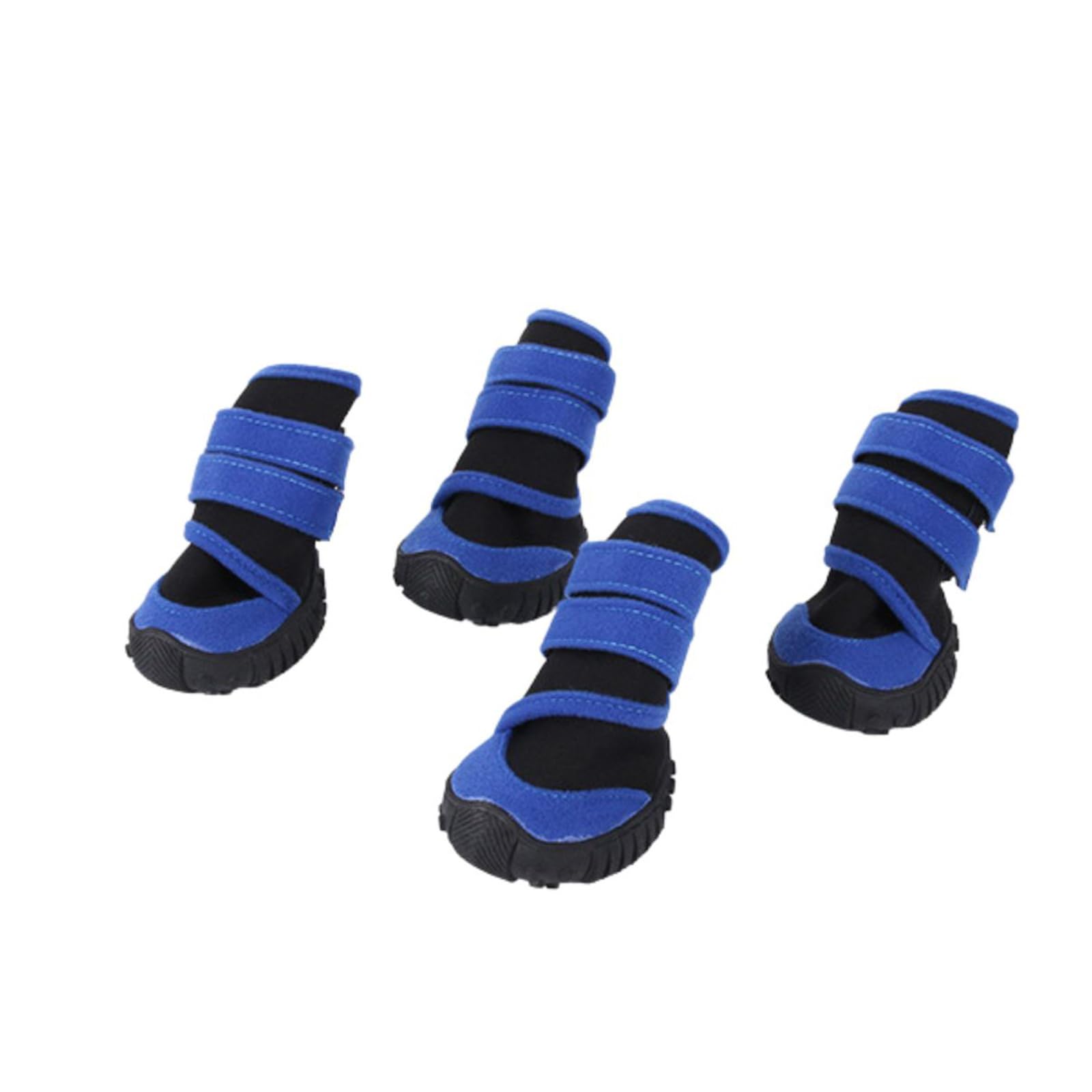 Dog Shoes,Slightly Waterproof Non-Slip Diving Fabric Upper Dog Boots Pet Paw Protective Cover Indoor Silent Shoes Outdoor Walking Footwear for Puppy Small Medium Large Dogs_XS(Blue)