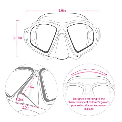 Supertrip Kids Swim Goggles, 2 Pack Swim Mask With Nose Cover, Tempered Glass Snorkel Diving Mask For Youth Kids Age 6-14 #TOP3