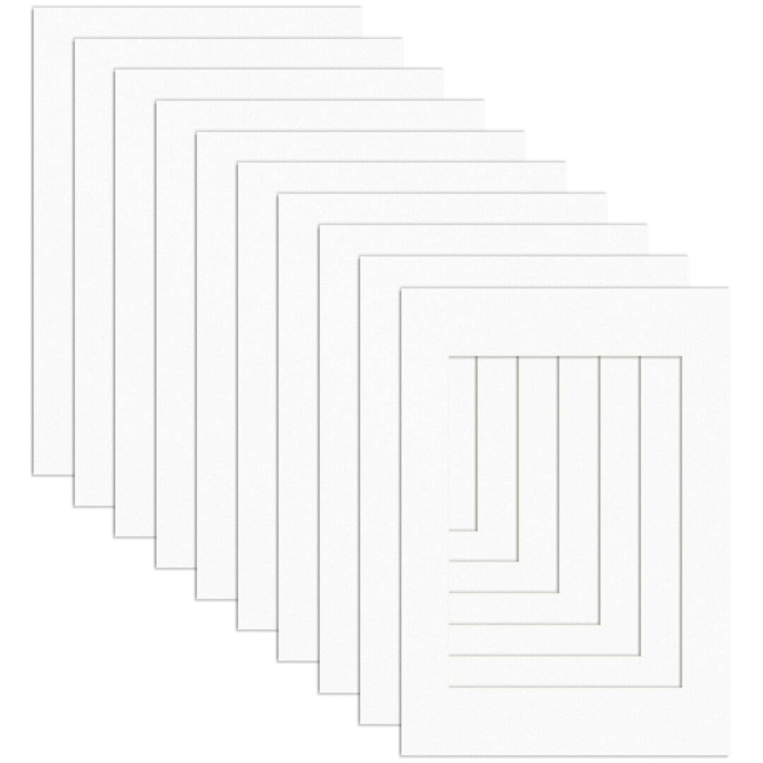 Procut Global A3 White Picture Mounts Board to Fit A4 Aperture Size - Photo Mount Card Ideal for Prints, Artwork, Crafts & Certificates - Sizes & Colors Available - Pack of 10 — image 1