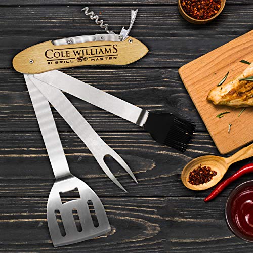 Set de Herramientas Parrilleras Personalizado en Madera miniatura 2
