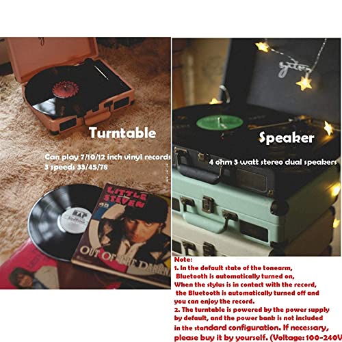 Tourne-Disque Portable avec Haut-parleurs, Prise en Charge de la Sortie Audio RCA et de l’entrée Audio AUX, Tourne-Disque avec SP Chaque Famille - Les Beatles, Paul McCartney, John Lennon, RIngo Starr, George Harrison Tourne-Disque Portable avec Haut-parleurs, Prise en Charge de la Sortie Audio RCA et de l'entrée Audio AUX, Tourne-Disque avec SP Chaque Famille – Image 5