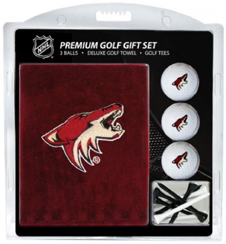 Team Golf NHL Utah Mammoth Embroidered Golf Towel, 3 Golf Ball, and Golf Tee Set Gift Set, 2-3/4" Regulation, Tri-Fold Towel 16" x 22" & 100% Cotton