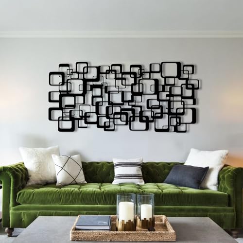 Art mural métal abstrait grand format déco salon blanc