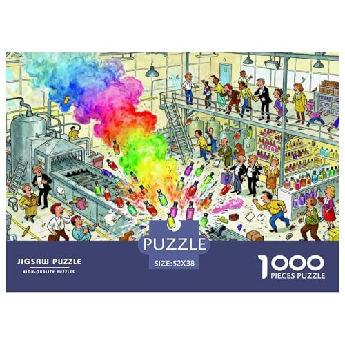 Fábrica de Perfumes Puzzle De Madera Impermeable DIY Puzzles De...