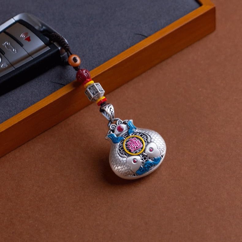 Llavero de Coche LLavero de plata Piscis for coche, colgante Simple for hombres y mujeres, llavero joyería, cuerda, regalo, mochila, adornos colgantes