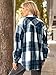 AUTOMET Womens Flannel Shackets Plaid Button Down Shirts Fall Winter Jackets Cute Tops Trendy Cowgirl Outfits Teen Sweaters Blue XL