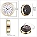 Hicarer 2. 4 Inch (61 Mm) Mini Quartz Clock Insert Round Clocks Head Insert Roman Number Replacement Movement White Face (Gold Trim)