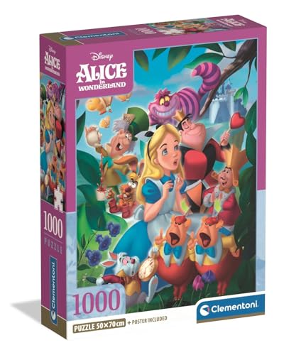 Puzzle Compact 1000 pièces : Alice au Pays des Merveilles Clementoni Puzzles - vue 2