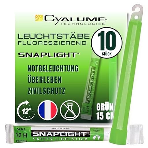 Cyalume KZ-IF8W-ILXA - Barras de luz verde SnapLight Luces químicas 15 cm, 6 Inch Lightstick super brillante con duración de 12 horas (Caja de 10) | Ya disponible en tu tienda friki favorita! En mundofriki.es!