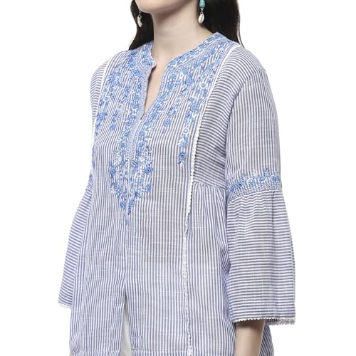 Image of BIBA Women Cotton Straight Dyed Kurti