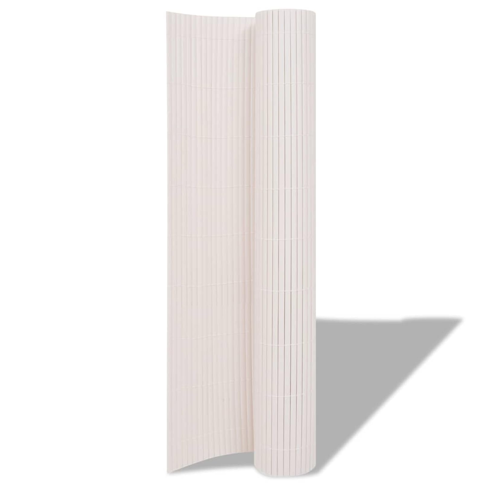 Tidyard Clôture de jardin double face en PVC - Brise-vue - Pour jardin, balcon et terrasse - Résistant aux UV et aux intempéries - 90 x 500 cm - Blanc