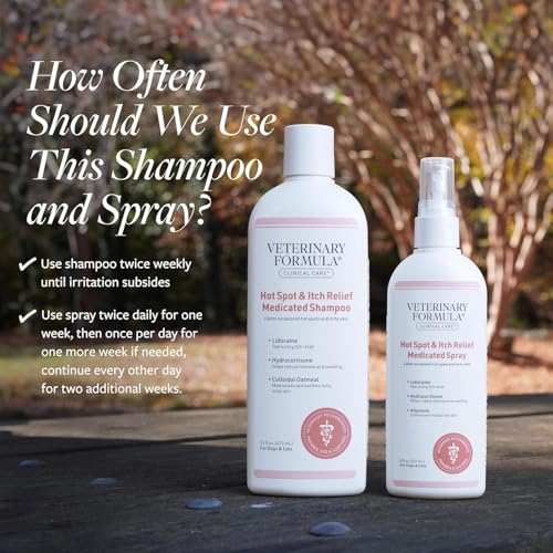 Image of Veterinary Formula Clinical Care Hot Spot & Itch Shampoo + Spray Bundle, 24 Fl Oz (Pack of 6)