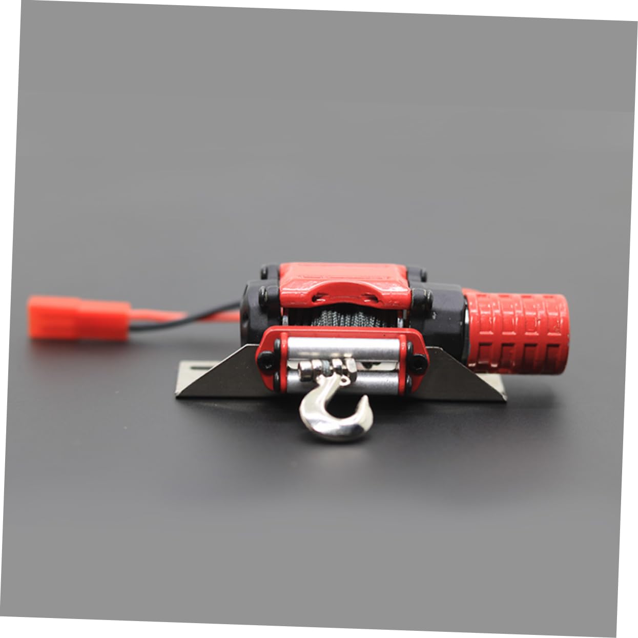 Cabilock Elektrische Seilwinde für Rc Crawler Car 1: 10 Schwarz | Kunststoff Metall Ausführung, Front und Heckstangenmontage, für Modellbau Zubehör